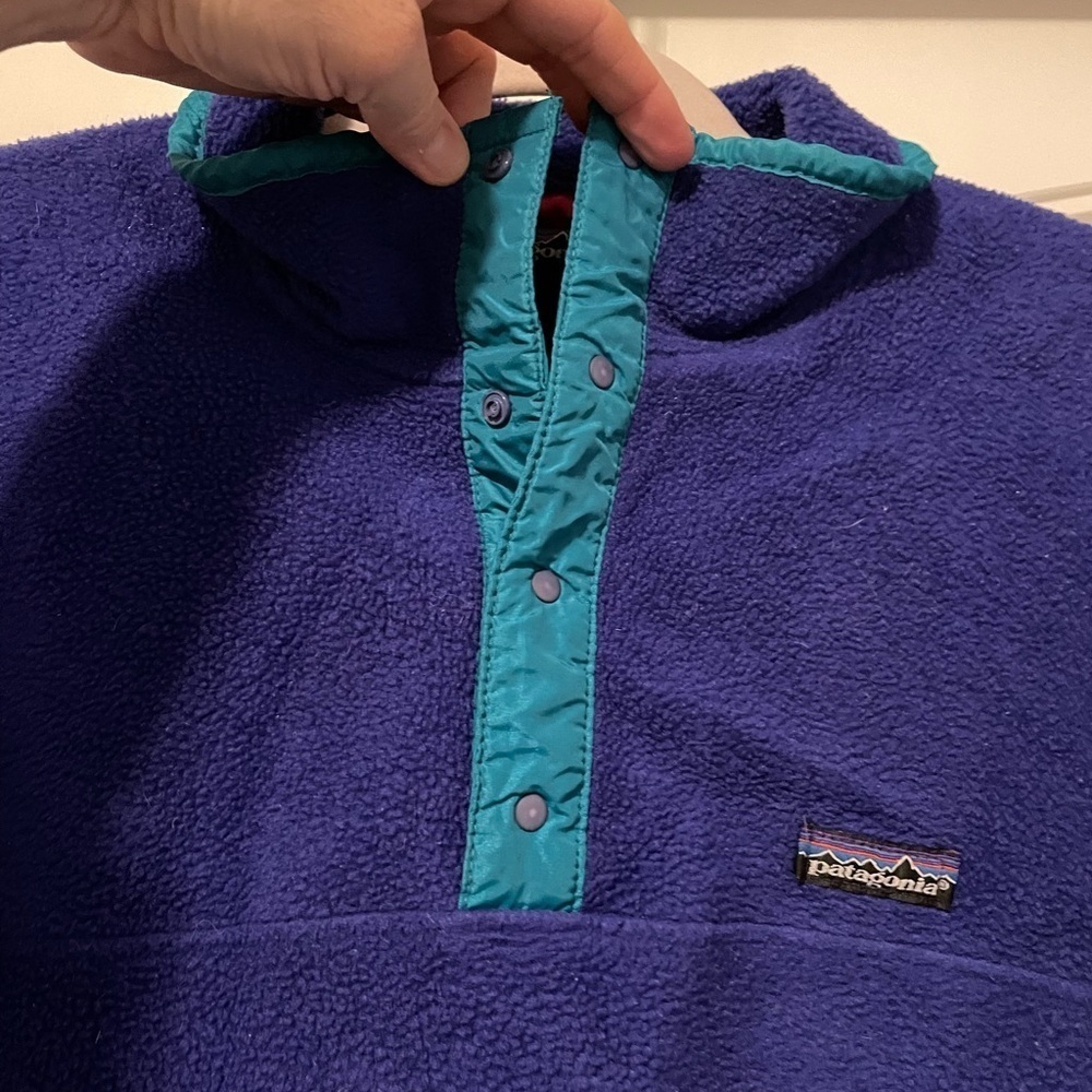 Patagonia 1988 80s Vintage USA made Snap T Fleece Pullover Mens Retro Small - Picture 4 of 7